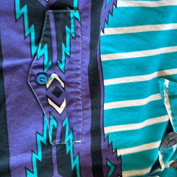 Vintage Roper Men’s Aztec L/S Button Down Western Shirt Size XL - Picture 7 of 9